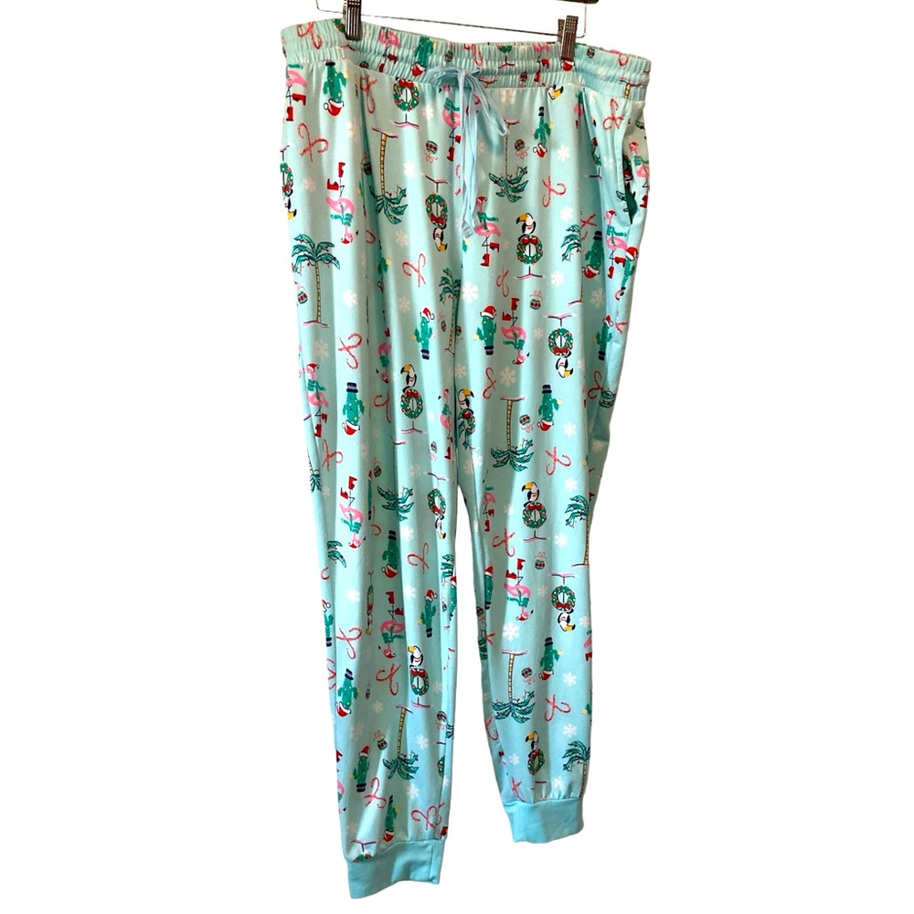 Pajamarama PJ Pants Drawstring Waist Jogger Leg Slip On Christmas Comfy Fun XL
